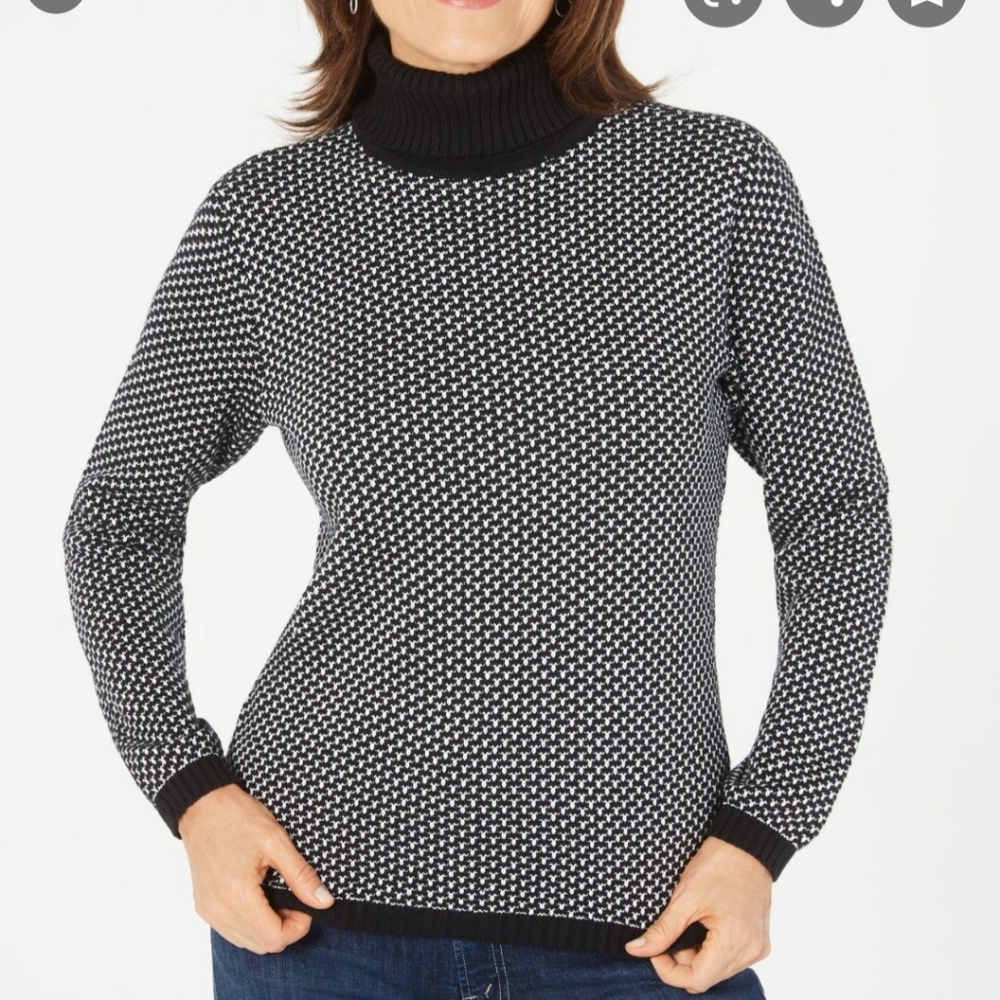 NWT Karen scott jersey Turtleneck (S) - Picture 1 of 5